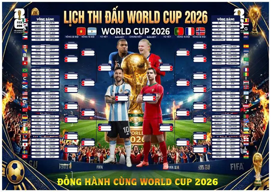 OK9: Lịch World Cup 2026 giờ Việt Nam & VTV trực tiếp